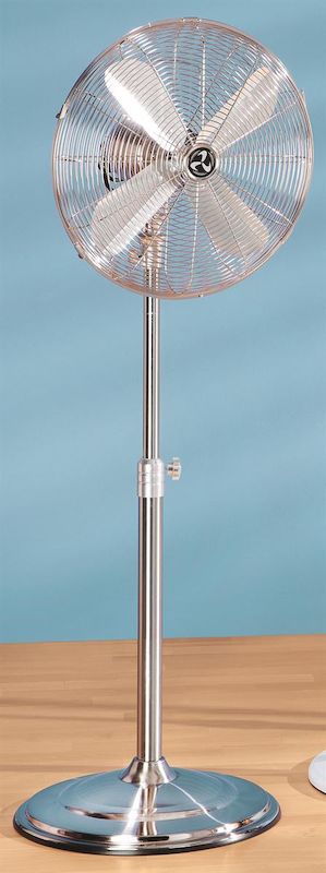 Gulvventilator, metal, hæve og sænke, 60 W