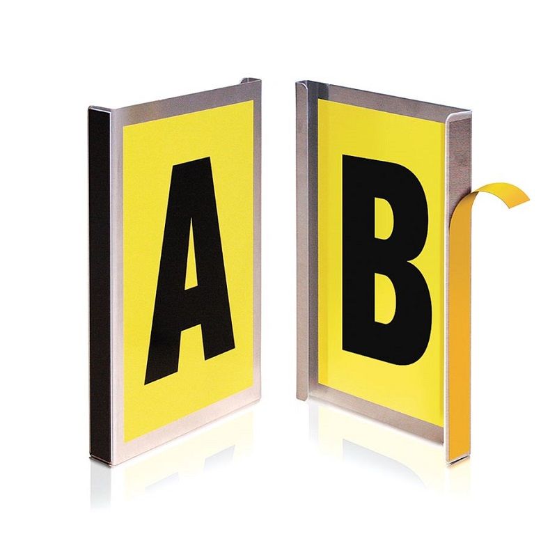 Lagerskilt til opmærkning af lager, magnetisk, til 1 bogstav