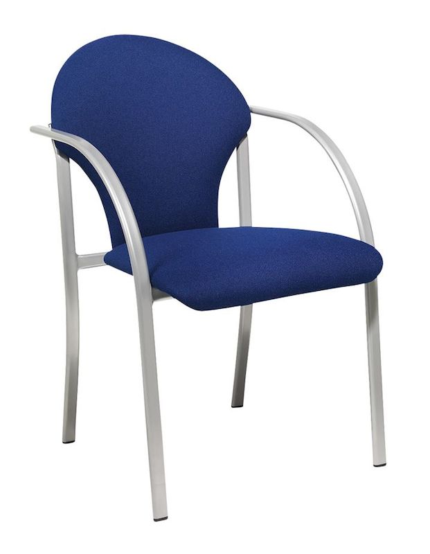 Stabelstol, sort, blå eller rød, 2-pak