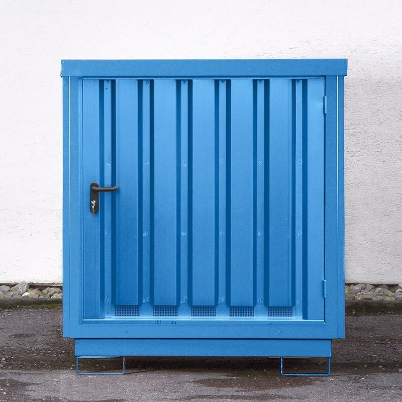 Miljøskab til tønder og IBC, varmegalvaniseret