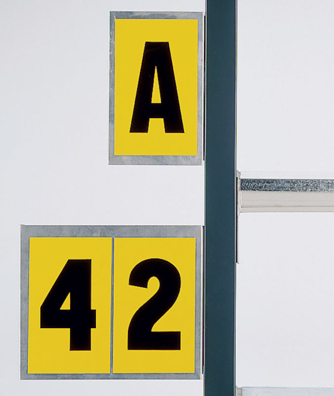 Gangskilt til opmærkning af lager, magnetisk, til 2 bogstaver