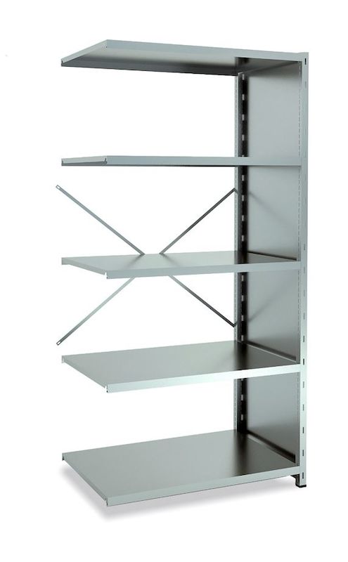 Lagerreol Gerdmansreolen, lukkede gavle, galvaniseret