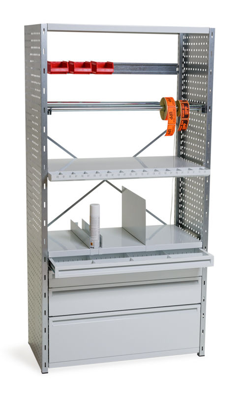 Stålskuffer til Gerdmans lagerreol