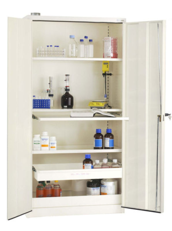 Kemikalieskabe med glasdøre