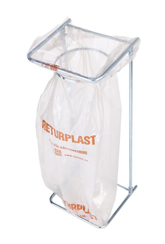 Sækkestativ til returplast, galvaniseret