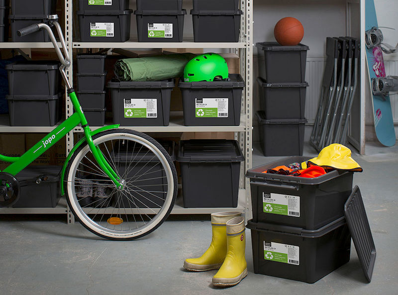 SmartStore Recycled, plastkasse med låg
